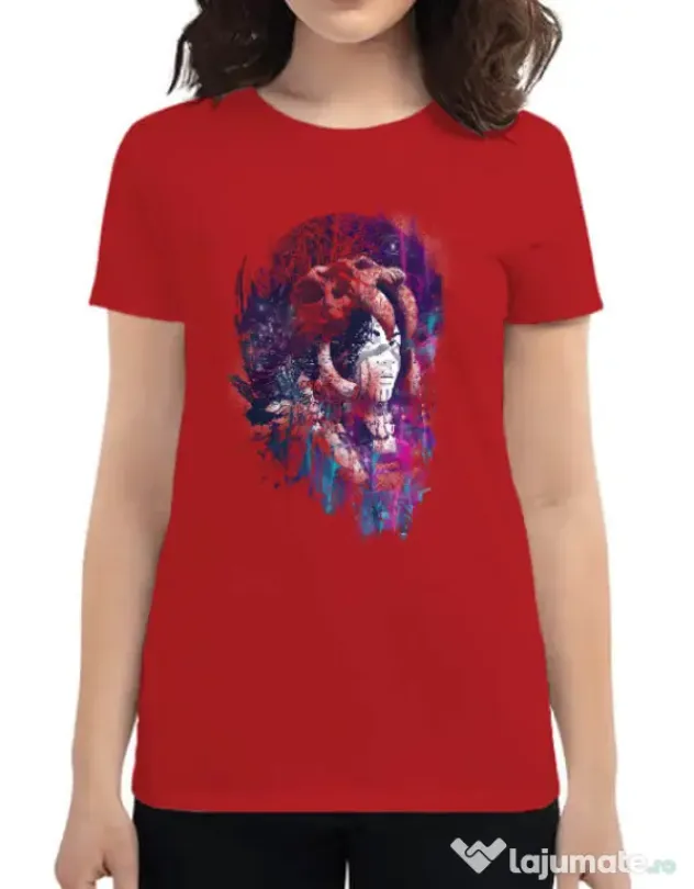 Tricou ADLER dama Shaman Rosu