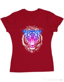 Tricou ADLER dama Galactica Rosu