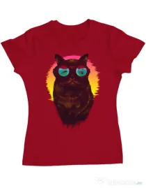 Tricou ADLER dama Underwater punk Rosu