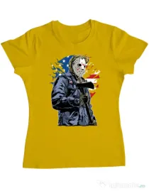 Tricou ADLER dama American killer Galben
