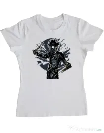 Tricou ADLER dama Gas mask scissor Alb