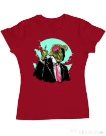 Tricou ADLER dama Make zombies great again Rosu