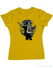 Tricou ADLER dama Zombie pop Galben
