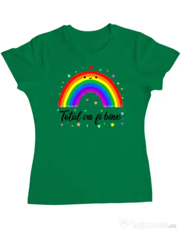 Tricou ADLER dama Totul va fi bine Verde mediu