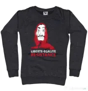 Bluza ADLER dama Symbol of resistance Negru melanj