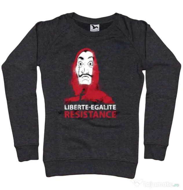 Bluza ADLER dama Symbol of resistance Negru melanj