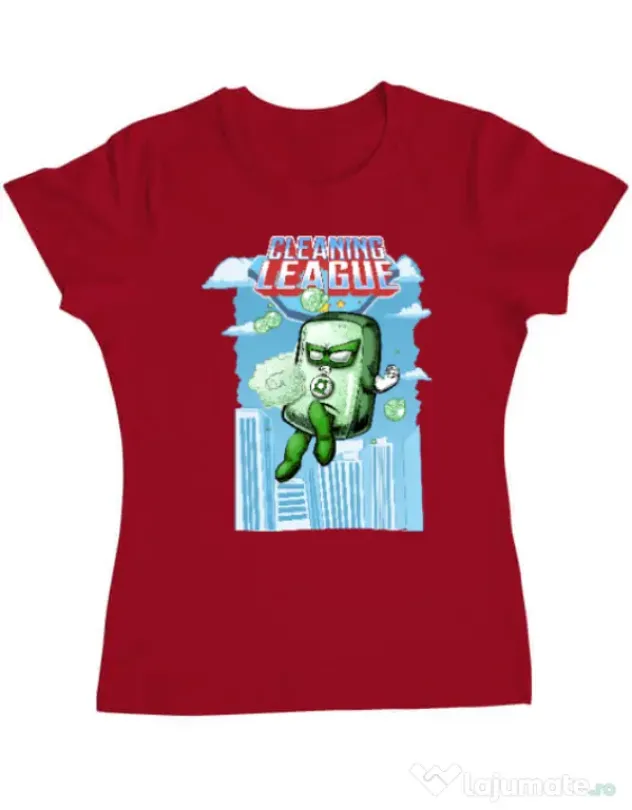 Tricou ADLER dama Cleaning league Soap Rosu
