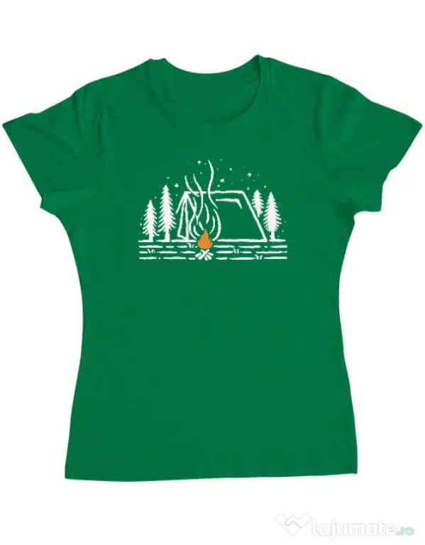 Tricou ADLER dama Tent lines Verde mediu
