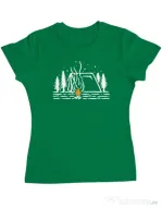 Tricou ADLER dama Tent lines Verde mediu