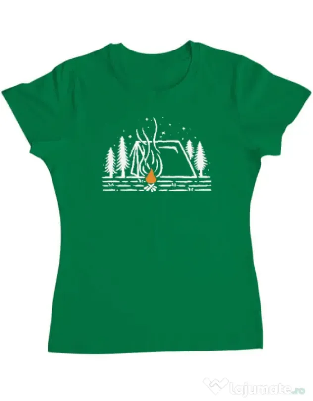 Tricou ADLER dama Tent lines Verde mediu