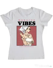 Tricou ADLER dama Morning vibes Alb