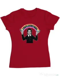 Tricou ADLER dama I hate everything Rosu