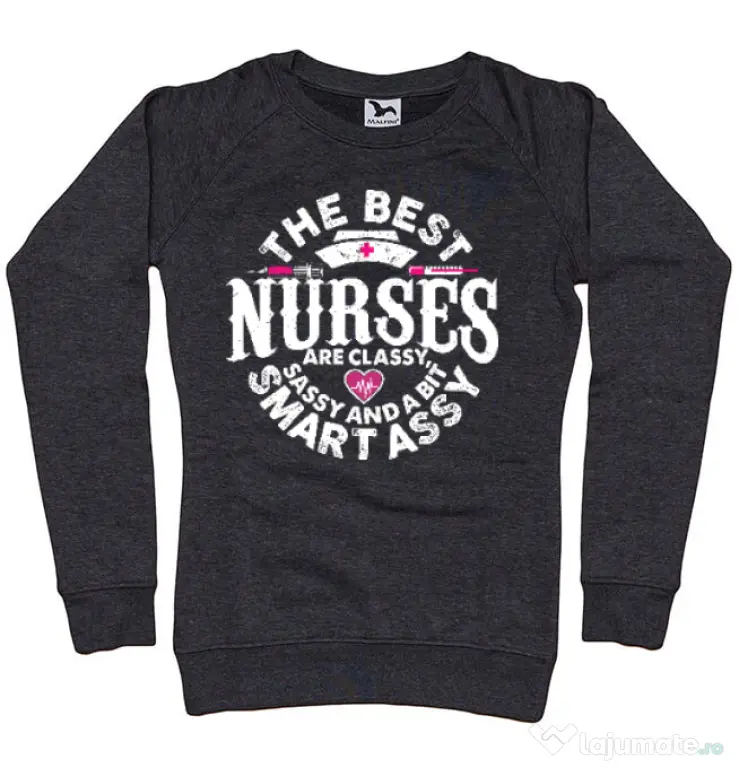 Bluza ADLER dama Best nurses Negru melanj