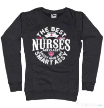 Bluza ADLER dama Best nurses Negru melanj
