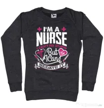 Bluza ADLER dama Can't fix stupid Negru melanj