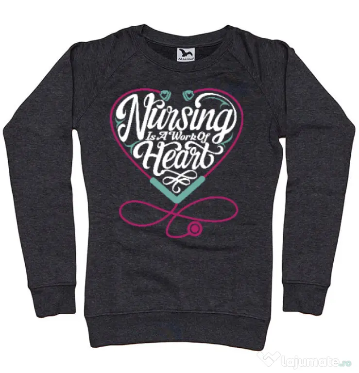 Bluza ADLER dama Work of heart Negru melanj