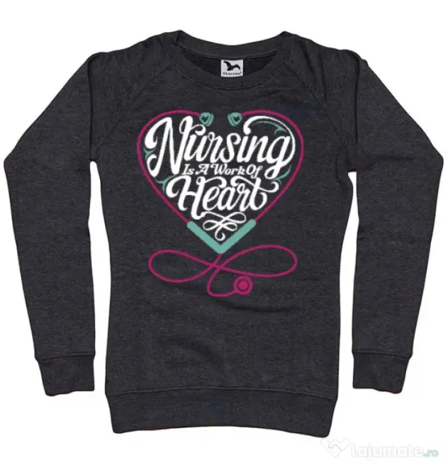 Bluza ADLER dama Work of heart Negru melanj