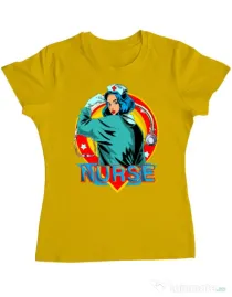 Tricou ADLER dama Strong nurse Galben