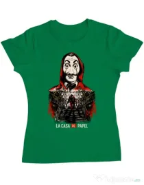 Tricou ADLER dama La casa de papel Verde mediu