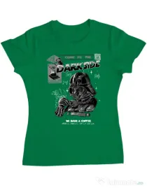 Tricou ADLER dama Dark Side Coffee Verde mediu