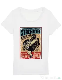 Tricou STANLEY STELLA dama Health and strength Alb