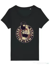 Tricou STANLEY STELLA dama Resting gym face Negru