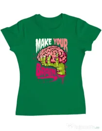 Tricou ADLER dama Make your mind Verde mediu