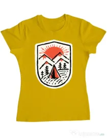 Tricou ADLER dama Sunset camp Galben