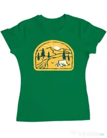 Tricou ADLER dama River camp Verde mediu