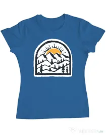 Tricou ADLER dama Mountain beauty Albastru azuriu
