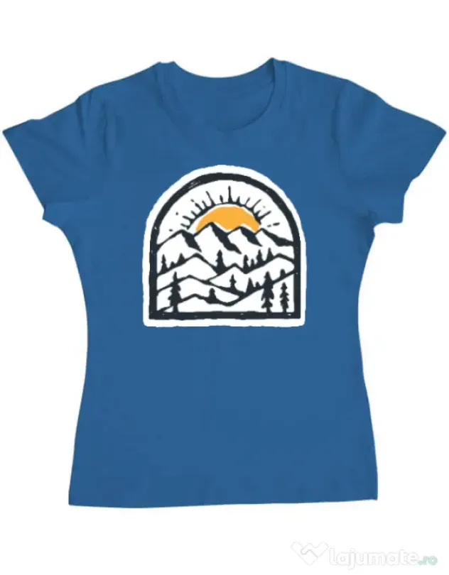 Tricou ADLER dama Mountain beauty Albastru azuriu
