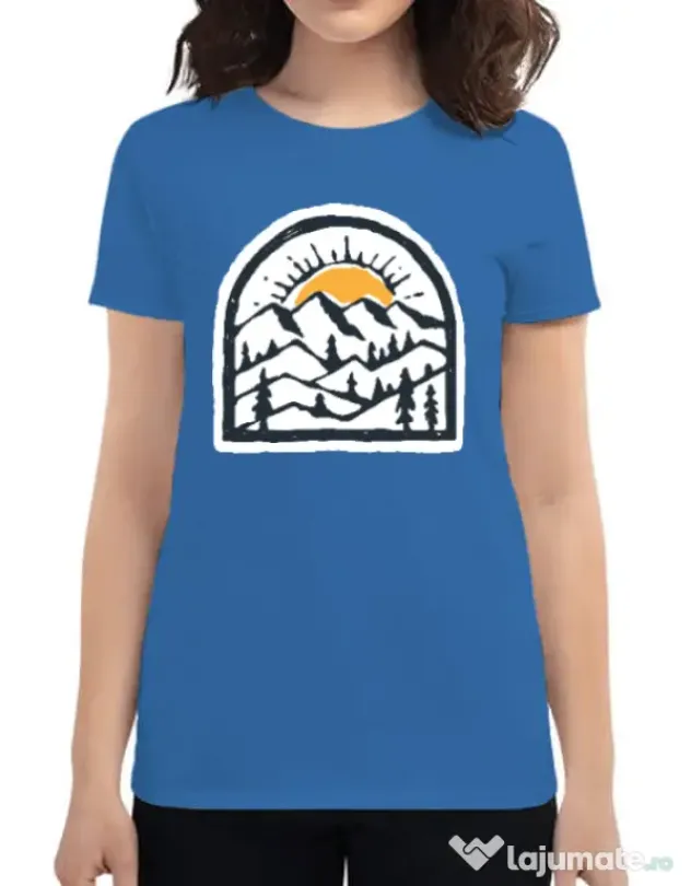 Tricou ADLER dama Mountain beauty Albastru azuriu