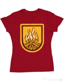 Tricou ADLER dama Bonfire Rosu
