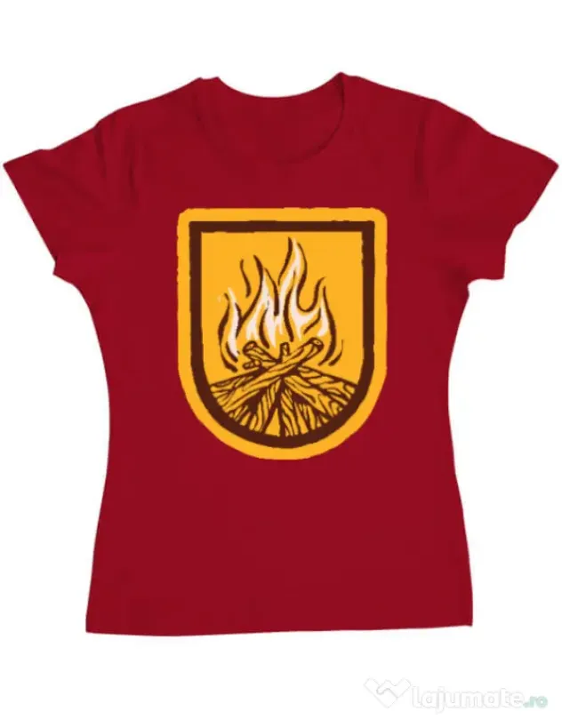 Tricou ADLER dama Bonfire Rosu