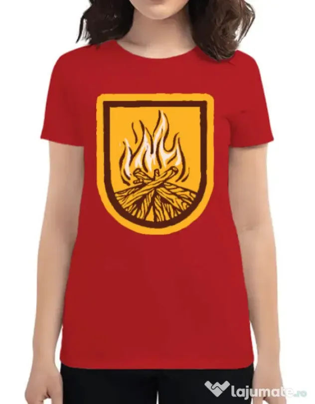 Tricou ADLER dama Bonfire Rosu