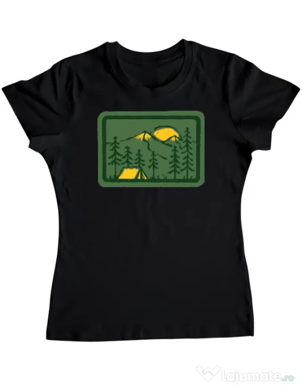 Tricou ADLER dama Camping 2 Negru