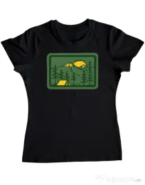 Tricou ADLER dama Camping 2 Negru