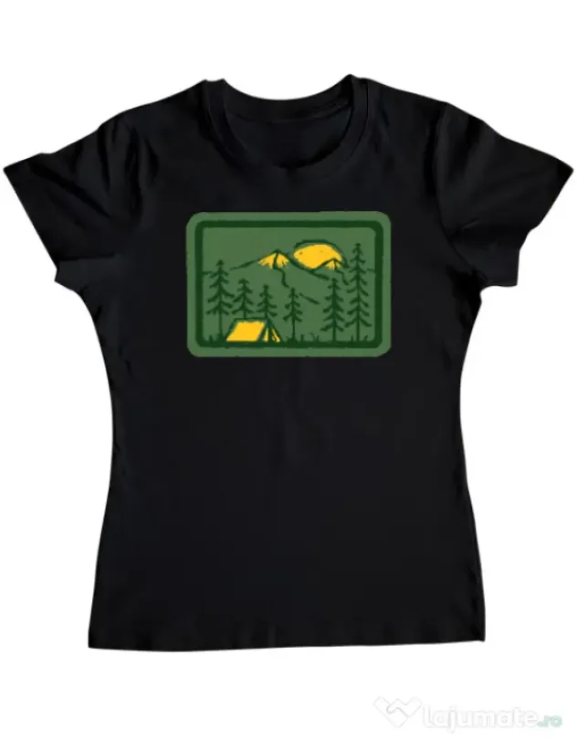 Tricou ADLER dama Camping 2 Negru