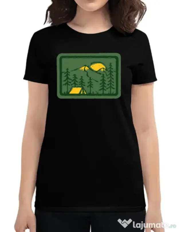 Tricou ADLER dama Camping 2 Negru
