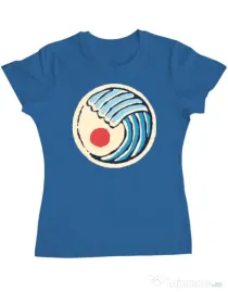 Tricou ADLER dama Great wave Albastru azuriu