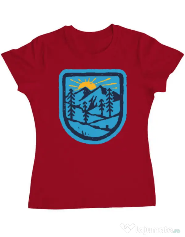 Tricou ADLER dama Great nature Rosu