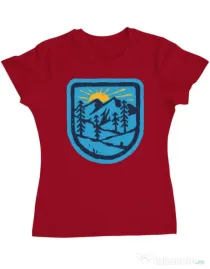 Tricou ADLER dama Great nature Rosu