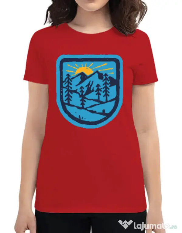 Tricou ADLER dama Great nature Rosu