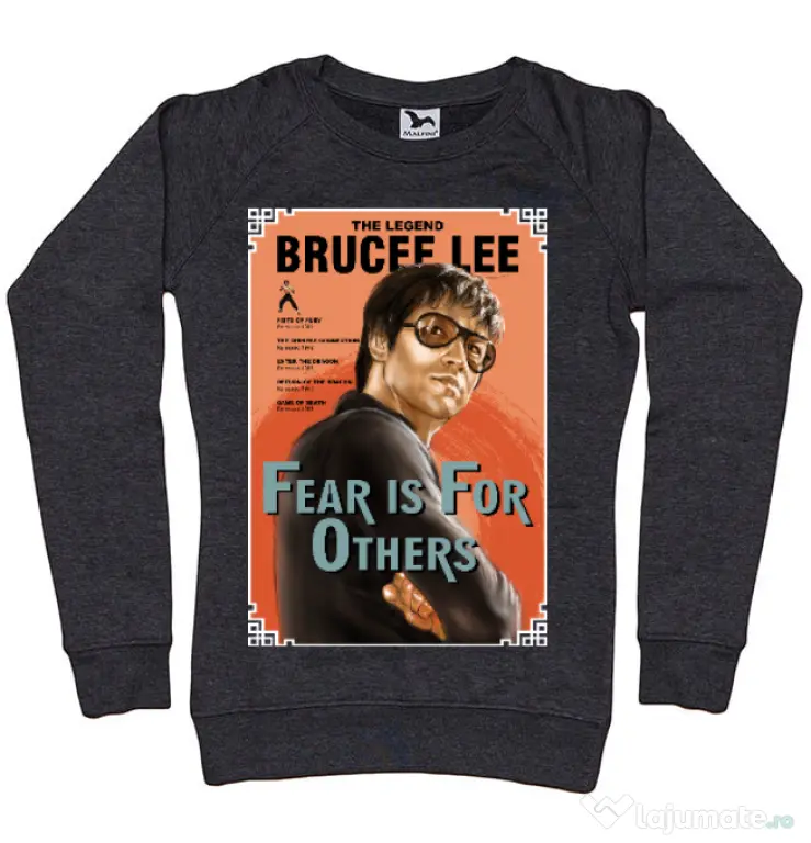 Bluza ADLER dama Fear is for others Negru melanj