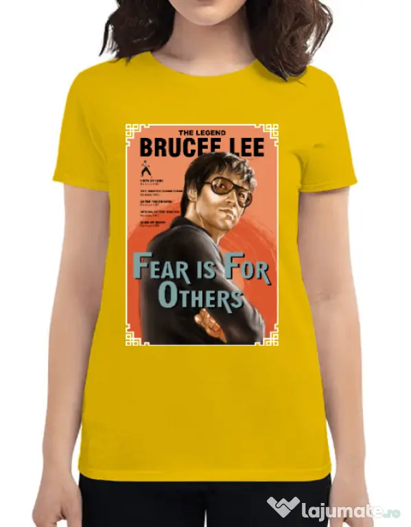 Tricou ADLER dama Fear is for others Galben