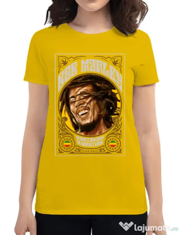 Tricou ADLER dama Rasta man Galben