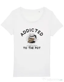 Tricou STANLEY STELLA dama Addicted to the pot Alb