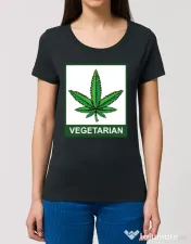 Tricou STANLEY STELLA dama Vegetarian Negru 
