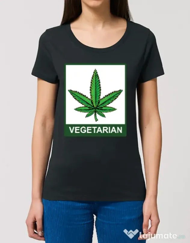 Tricou STANLEY STELLA dama Vegetarian Negru