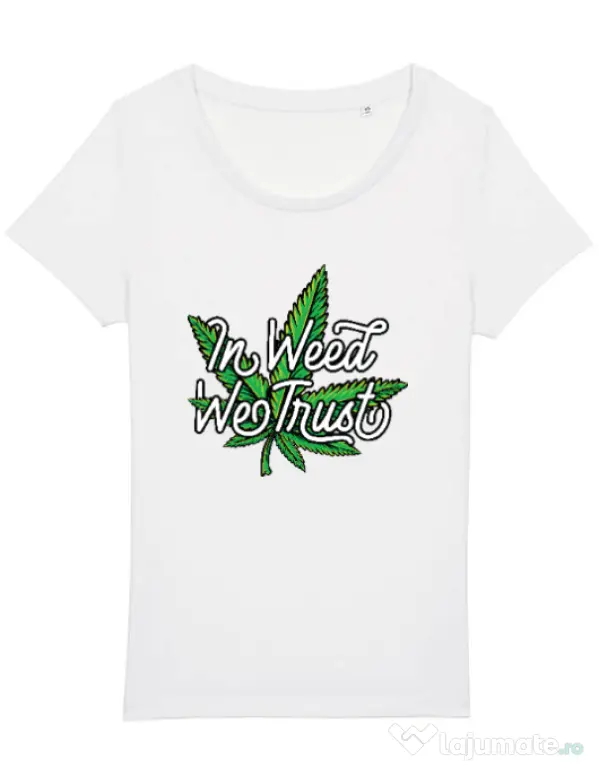 Tricou STANLEY STELLA dama In weed we trust Alb